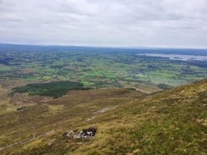 Ascent of Nephin at the first section of the slope